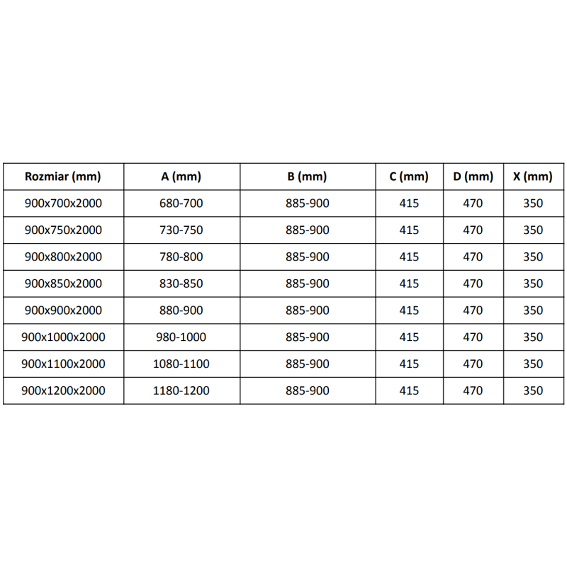 Mexen Velar L sliding shower enclosure 90 x 80 cm, frost, rose gold - 871-090-080-33-60