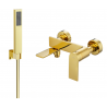 Mexen Zero R02 bathtub faucet with shower set, gold - 7113R02-50