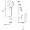 Mexen Zero R40 bathtub mixer tap with shower head, Gold - 7113R40-50
