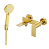 Mexen Zero R40 bathtub mixer tap with shower head, Gold - 7113R40-50