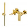 Mexen Zero R70 bathtub mixer tap with shower head, Gold - 7113R70-50