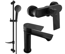 Mexen Royo DF05 shower set, Black - 72204DF05-70