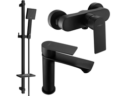 Mexen Royo DQ45 shower set, Black - 72204DQ45-70
