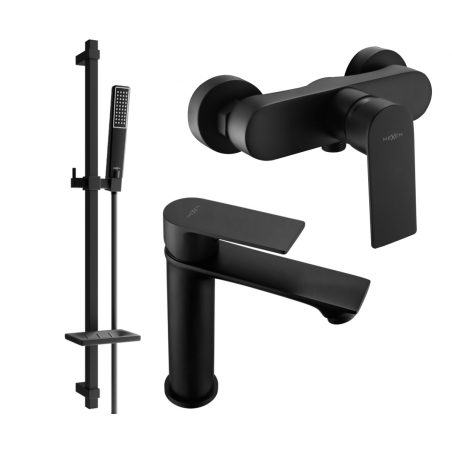 Mexen Royo DQ72 shower set, Black - 72204DQ72-70