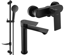 Mexen Royo DF05 shower set, Black - 72214DF05-70