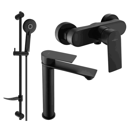 Mexen Royo DF40 shower set, Black - 72214DF40-70