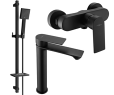 Mexen Royo DQ45 shower set, Black - 72214DQ45-70