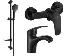 Mexen Fabia DF05 shower set, Black - 746504DF05-70
