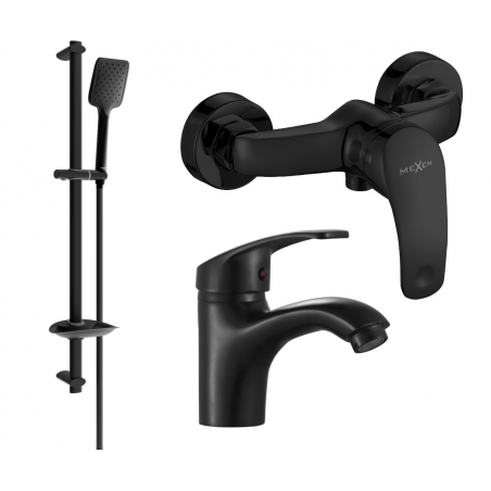 Mexen Fabia DB62 shower set, Black - 746504DB62-70