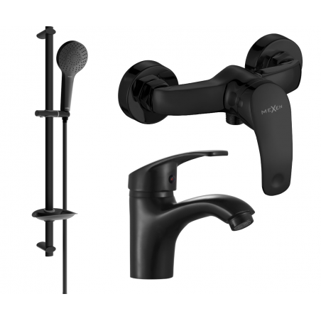 Mexen Fabia DB05 shower set, Black - 746504DB05-70