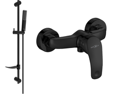Mexen Fabia DF72 shower faucet with shower set, black - 74654DF72-70