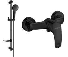 Mexen Fabia DF05 shower mixer tap with shower head, Black - 74654DF05-70