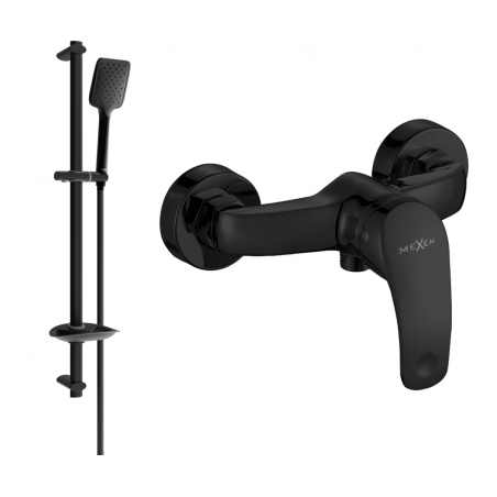 Mexen Fabia DB62 shower mixer tap with shower head, Black- 74654DB62-70