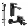 Mexen Alexa DQ40 bathtub set, Black - 71203DQ40-70