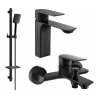 Mexen Alexa DQ62 bathtub set, Black - 71203DQ62-70