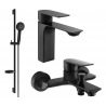 Mexen Alexa DS40 bathtub set, Black - 71203DS40-70