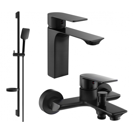 Mexen Alexa DS62 bathtub set, Black - 71203DS62-70