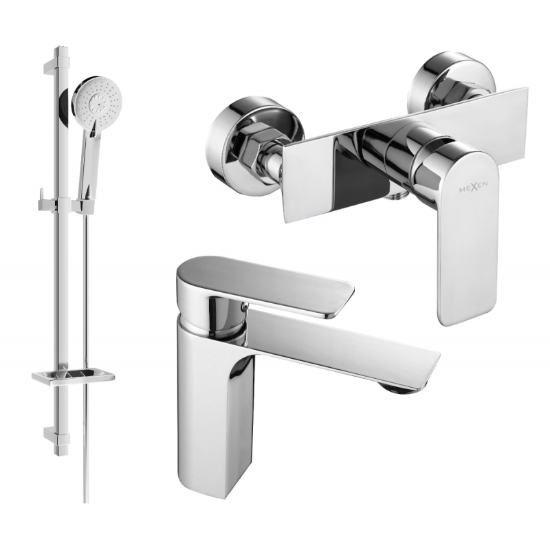Mexen Alexa DQ40 shower set, Chrome - 71204DQ40-00