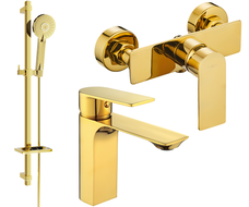 Mexen Alexa DQ40 shower set, Gold - 71204DQ40-50