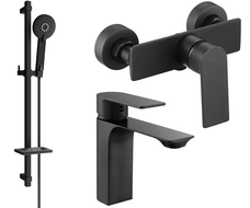 Mexen Alexa DQ40 shower set, Black - 71204DQ40-70