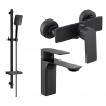Mexen Alexa DQ62 shower set, Black - 71204DQ62-70