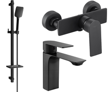 Mexen Alexa DQ62 shower set, Black - 71204DQ62-70