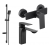 Mexen Alexa DS62 shower set, Black - 71204DS62-70