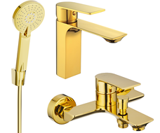 Mexen Alexa R40 bathtub set, Gold - 71203R40-50