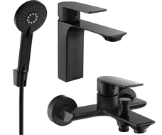 Mexen Alexa R40 bathtub set, Black - 71203R40-70