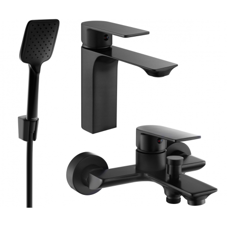 Mexen Alexa R62 bathtub set, Black - 71203R62-70