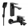 Mexen Alexa R62 bathtub set, Black - 71203R62-70