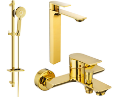 Mexen Alexa DQ40 bathtub set, Gold - 71213DQ40-50
