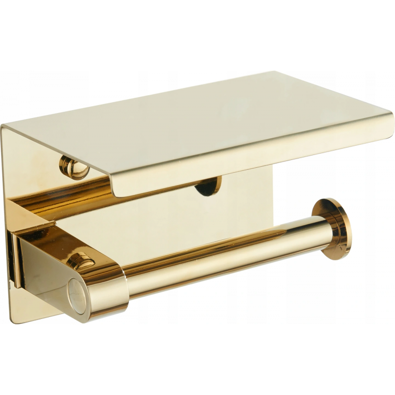 Mexen paper holder with shelf, gold - 701197-50
