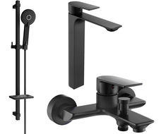Mexen Alexa DQ40 bathtub set, Black - 71213DQ40-70