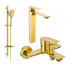 Mexen Alexa DQ62 bathtub set, Gold - 71213DQ62-50