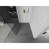 Mexen Kioto Walk-in Shower Wall 85 x 200 cm, transparent 8 mm, brushed gold - 800-085-101-55-00