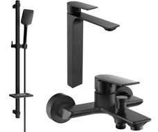Mexen Alexa DQ62 bathtub set, Black - 71213DQ62-70