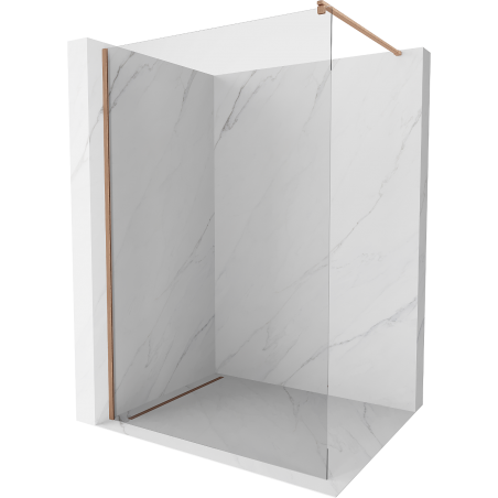 Mexen Kioto shower wall Walk-in 70 x 200 cm, transparent 8 mm, brushed copper - 800-070-101-65-00