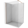 Mexen Kioto shower wall Walk-in 70 x 200 cm, transparent 8 mm, brushed copper - 800-070-101-65-00