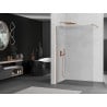 Mexen Kioto shower wall Walk-in 70 x 200 cm, transparent 8 mm, brushed copper - 800-070-101-65-00