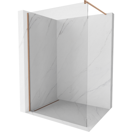 Mexen Kioto Walk-in Shower Panel 110 x 200 cm, Transparent 8 mm, Brushed Bronze - 800-110-101-65-00