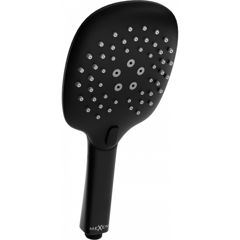 Mexen R-22 3-Function Shower Head, Black - 79522-70