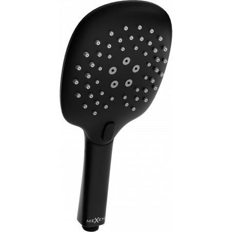 Mexen R-22 3-Function Shower Head, Black - 79522-70
