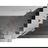 Mexen Kioto Walk-in Shower Wall 155 x 200 cm, Transparent 8 mm, Brushed Copper - 800-155-101-65-00