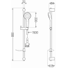 Mexen Alexa DQ40 shower set, Black - 71214DQ40-70