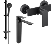 Mexen Alexa DQ40 shower set, Black - 71214DQ40-70