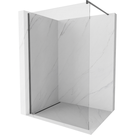 Mexen Kioto Walk-in Shower Screen 75 x 200 cm, Transparent 8 mm, Gun Gray Brushed - 800-075-101-66-00
