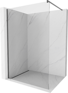 Mexen Kioto Walk-in Shower Screen 100 x 200 cm, Transparent 8 mm, Gun Gray Brushed - 800-100-101-66-00