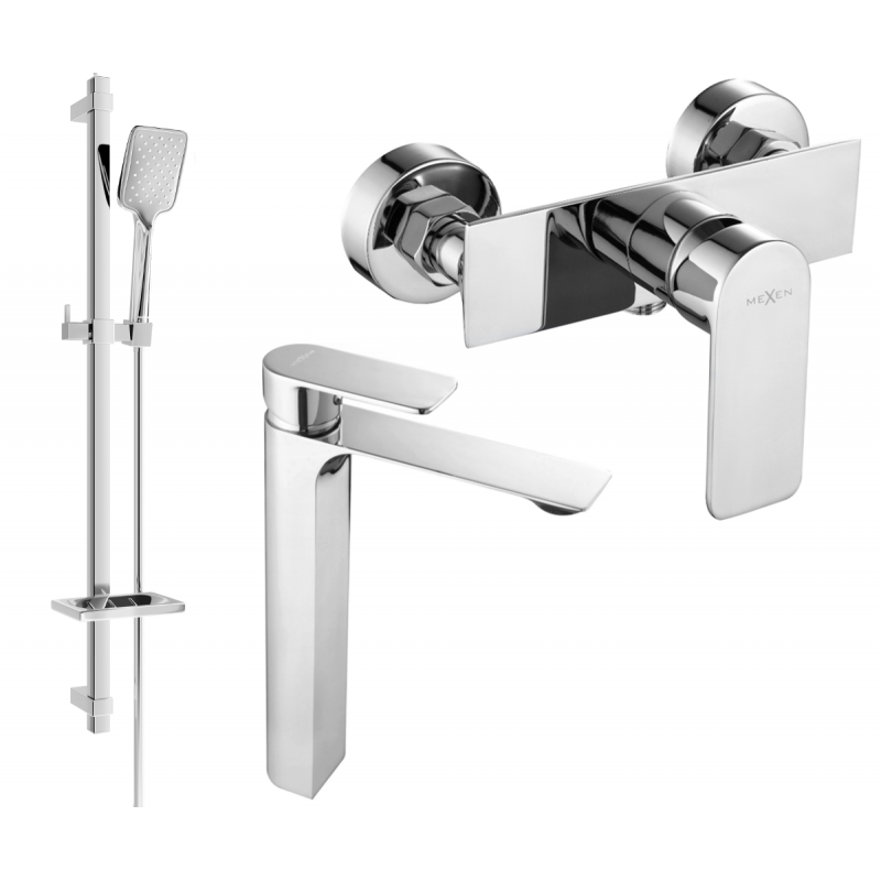Mexen Alexa DQ62 shower set, Chrome - 71214DQ62-00