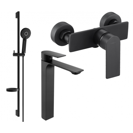 Mexen Alexa DS40 shower set, Black - 71214DS40-70